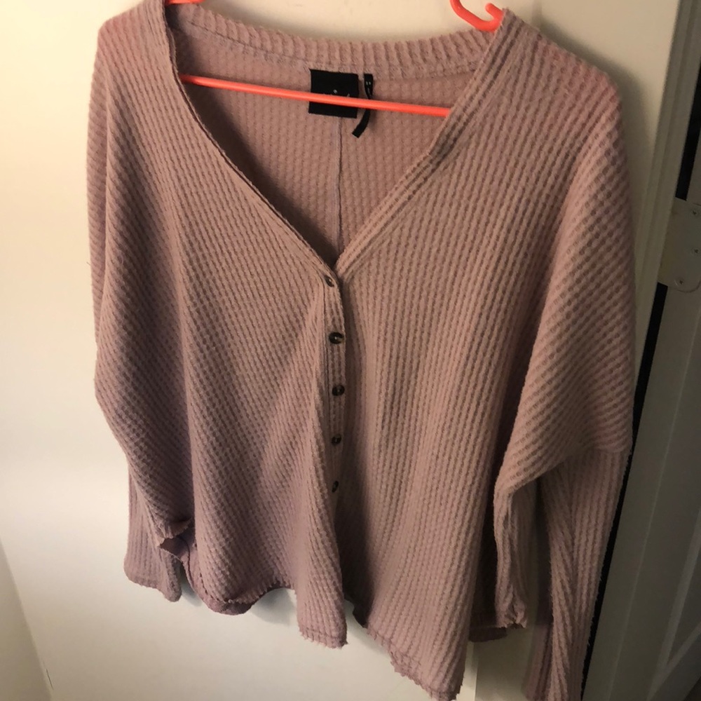 Thermal Button-Front Top from Urban Outfitters